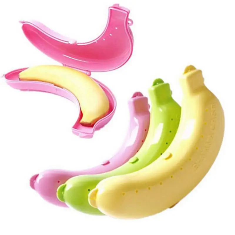 2023 Пластмасов банан протектор контейнер кутия притежателя случай храна обяд плодове съхранение кутия за откритопътуване сладък банан случай4