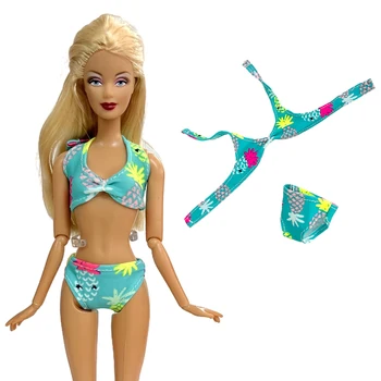 NK 1 комплект готин бански бикини рокля сутиен върховете панталони бански костюм плаж къпане дрехи за Барби кукла аксесоари