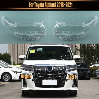 За Toyota Alphard 2018 ~ 2021 Прозрачен капак на фаровете Обвивка на фара Прозрачен обектив Плексиглас Замяна на оригиналния абажур
