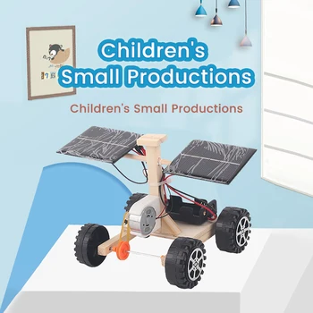 DIY слънчева състезателна кола модел дървена играчка - детски подарък, научен проект