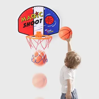 Пластмасова мини баскетболна дъска Семейна детска детска баскетболна играчка Комплект стенни игри Мини кошница подарък