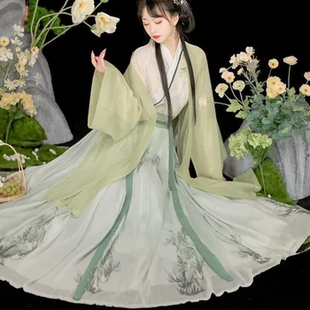 Ханфу рокля жени Древна китайска династия Сонг ханфу комплект женски косплей костюм парти реколта ханфу рокля 3бр комплекти за жени