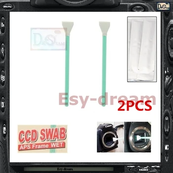 2PCS микрофибър мокър сензор почистване CMOS CCD тампон пръчки за APC-S 70D 60D 7D 600D 1100D 550D D7100 D5100 D5200 D3200 камера