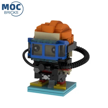 Нов творчески MOC Brickheadz 100m водолаз характер модел комплект DIY сглобени сграда блок играчка детски подарък