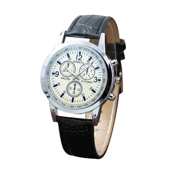 Мъжка мода светлина луксозен часовник мъжки бизнес ръчни часовници мъжки кожени ленти кварцов часовник часовник Relojes para Hombres