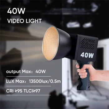 JYYX 40W двуцветен COB видео светлина фотография студио LED светлина 2500K-6500K 3400mAh за камера видео livestreaming
