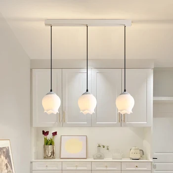 Nordic LED стъкло висулка светлина минималистичен висящи лампа за кухненски остров хол спалня нощно легло вътрешен дом декор тела