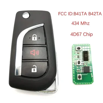 Datong World Car Remote Key For Toyota FCC ID B41TA B42TA 434 Mhz 4D67 Chip Auto Smart Control Blank 
