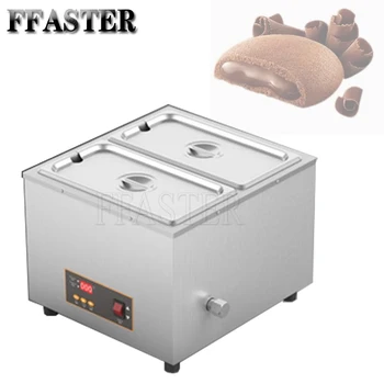 Електрически шоколад сирене топене машина нагревател търговски двойна гореща тенджера фонтан котел потапяне цилиндър топилка тиган топло