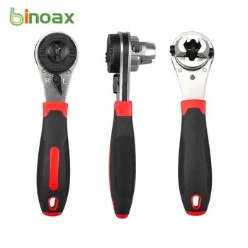 Binoax тресчотка динамометричен ключ 6-22MM универсална ръкавна глава механични инструменти за работилница Автомобилен инструмент Регулируем ключ за щифт