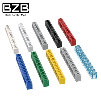 BZB MOC 2730 1x10 (С 9 дупки) Тухла Високотехнологичен творчески градивен блок Модел Деца DIY Технически тухлени части Най-добри подаръци