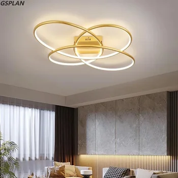 Модерен минималистичен LED полилей Интелигентен хол с форма на цвете спалня стая LED таван светлина офис проучване проста светлина
