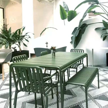 Комбинация от маса и стол Двор на открито Модерно изкуство Осем-безсмъртна маса Cafe Открит балкон Прост фотьойл