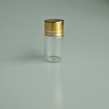 1pc 15ML 20ML 25ML 30ML прозрачна малка стъклена бутилка със златна винтова капачка Candy Health Bottle