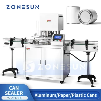 ZONESUN Автоматичен калай уплътнител консервиране може шевиране машина Seamer консервирани закуски храна опаковъчно оборудване ZS-AFK300