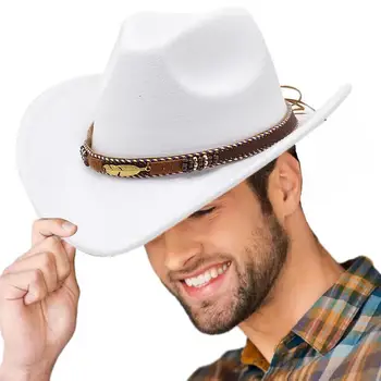 Cowboy Hat Men Classic Western Styles Cow Boy Hat Cowgirl Hat For Men Дамски плаж шапка с широка периферия за дейности на открито