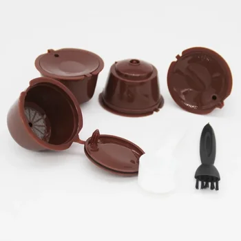 1Pcs Комплекти капсули за кафе за многократна употреба за Nescafe Dolce Gusto машина за многократна употреба капсули Pod съвместими филтърни чаши дозатор