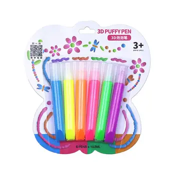 Магически цветни химикалки магически писалки за момичета 6PCS магически писалки за момичета DIY балон рисуване писалки 3D изкуство безопасно писалка балон писалка за