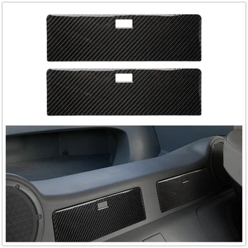 Carbon Fiber Car Interior Rear Storage Box Panel Sticker Trim Cover Console Case Board Strip For Nissan 350z Z33 2003-2009