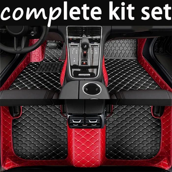 Персонализирани кожени стелки за кола за AUDI A4 2010-2015 комплект Автомобилни килими Подложки за крака