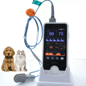 Ветеринарен инструмент Ветеринарен сензорен екран Ръчен монитор за кръвно налягане Монитор за жизнени показатели