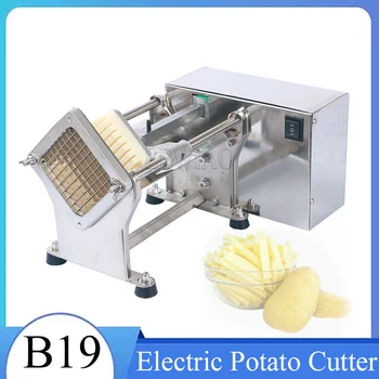 Електрическа автоматична зеленчукова плодова картофена лента Машина за рязане на рязане на пържени картофи Чипс Кътър Чопър Дикер за бизнес