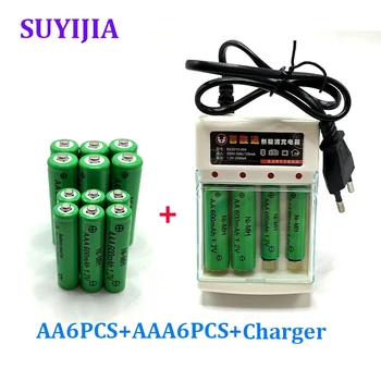 AA AAA акумулаторна батерия AA 1.2V 6000mAh 1.5V AAA 600mAh NiMH батерия фенерче играчка часовник MP3 плейър подмяна батерия