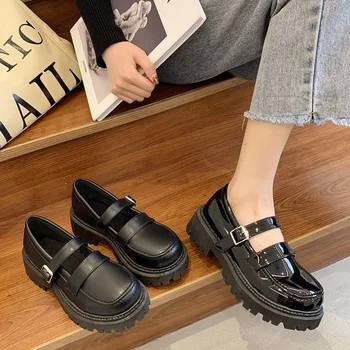 2022 Момичета Мери Джейн обувки косплей японски jk униформа аксесоари Обувки Лолита колеж готически PU платформа ежедневни обувки Harajuku