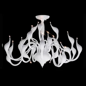 Iron Swan висулка лампа G4 свещ Nordic изкуство декорация лампа за ресторант хол спалня Led полилей вътрешно осветление