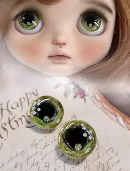 Dula Ръчно изработено триизмерно лепило ръчно гравиране Момина сълза Магнетизъм окуляр чипове Blythe Bjd кукла