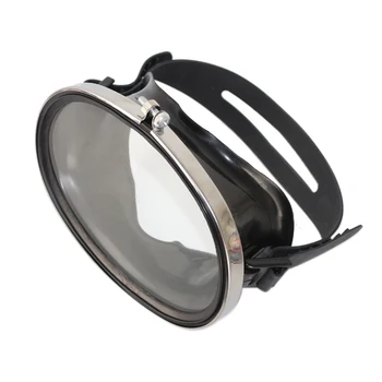 Подводни водолазни очила с висока разделителна способност анти мъгла половин лице очила обектив удобно огледало каишка плувни аксесоари