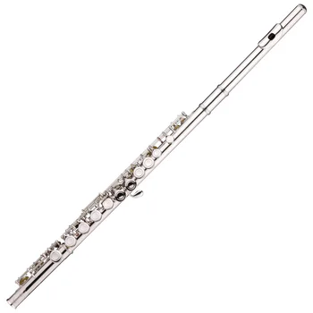 флейта Западен концерт флейта никелирана 16 дупки C ключ Cupronickel дървен духов инструмент мини отвертка подплатена чанта