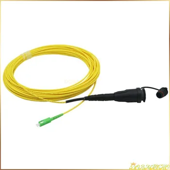 Mini SC / APC IP67 Водоустойчив оптичен кабел Optitap Single Mode Simplex 3.0mm жълт Lszh кабел за яке 10 бр.