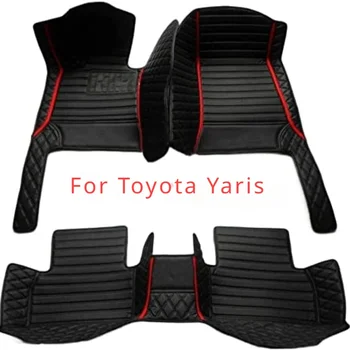 Персонализирана 3D подложка за кола за Toyota Yaris Freeman аксесоари интериор Авто мода Автомобилни килими Килими кожа Крак 2000-2024