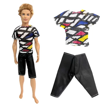 NK 1 бр моден костюм за 1/6 мъжка кукла ежедневна риза черни панталони модерни дрехи за кен кукла момче аксесоар бебешки играчки