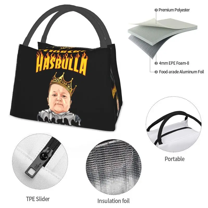 Цар Хасбула Магомедов Изолирана чанта за обяд за работа Офис Hasbullah преносим охладител термичен Бенто кутия жени4