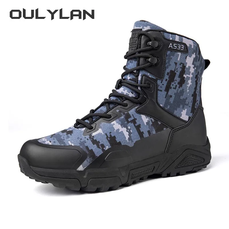Нови тактически военни ботуши за мъже Туристически обувки Специални сили Пустинни бойни армейски ботуши Мъжки маратонки Туристически обувки за глезена2