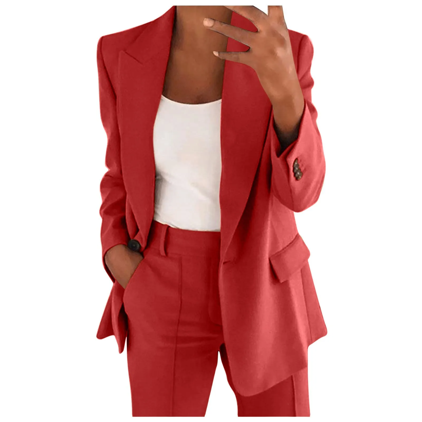 Дамски блейзъри якета стилен простота съобразени палто твърди хлабав отгоре дълъг ръкав ежедневни яке дами офис износване блуза отгоре0