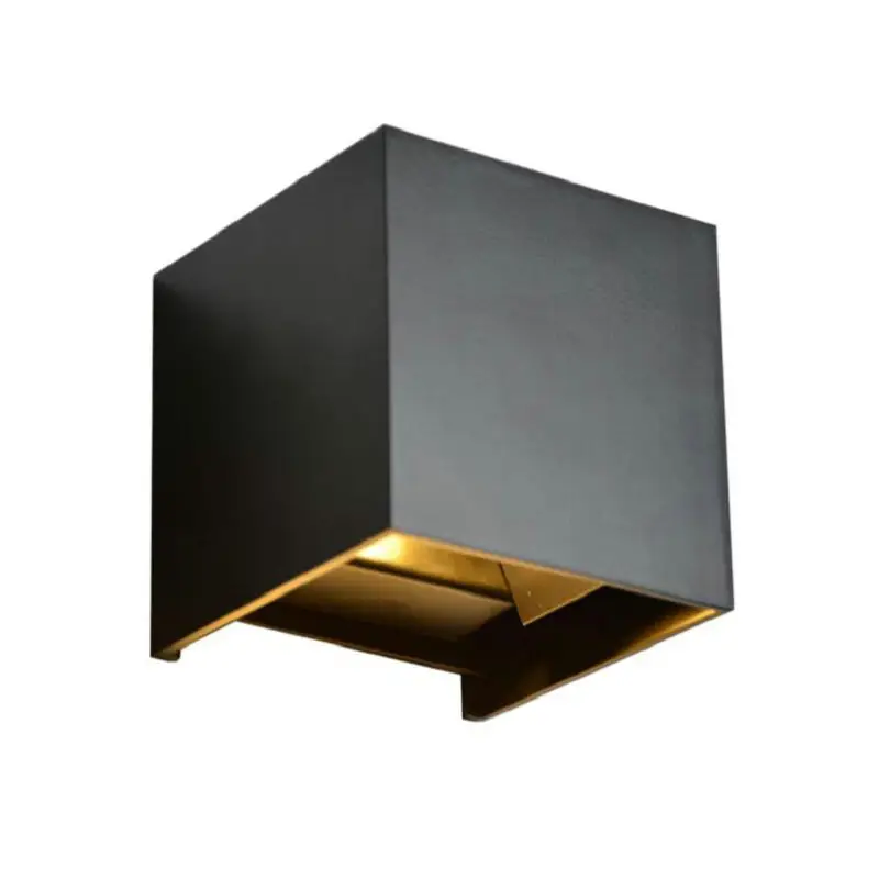  12W Регулируем модерен кратък куб Регулируема повърхностно монтирана LED лампа за стена Външна водоустойчива градинска светлина1