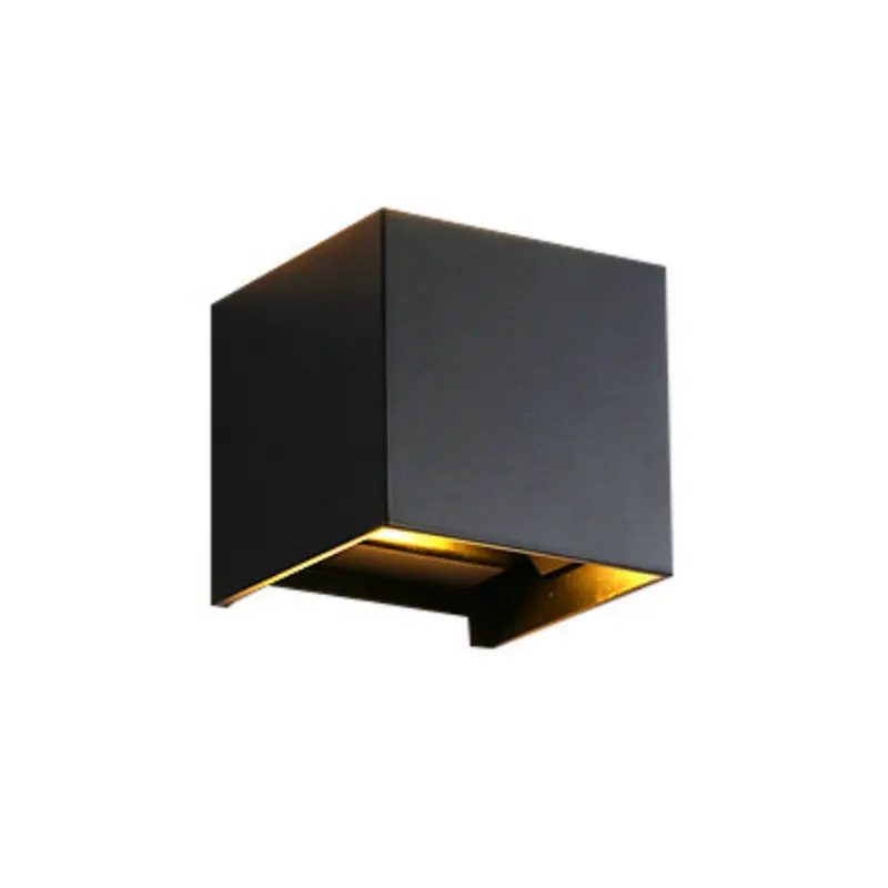  12W Регулируем модерен кратък куб Регулируема повърхностно монтирана LED лампа за стена Външна водоустойчива градинска светлина3