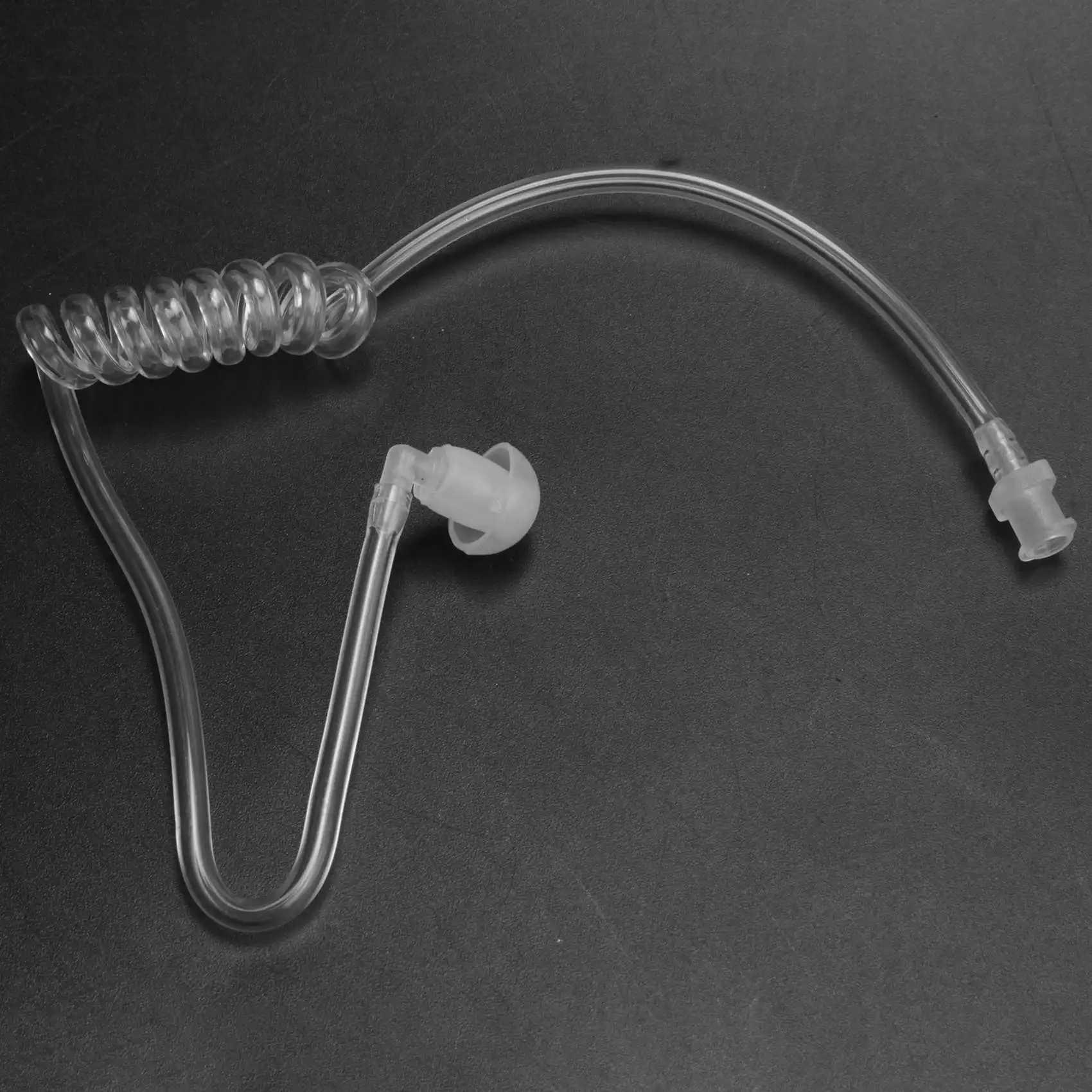 3.5mm Полицията слуша само акустична тръба слушалка с един чифт средни форми за уши за микрофони високоговорители5