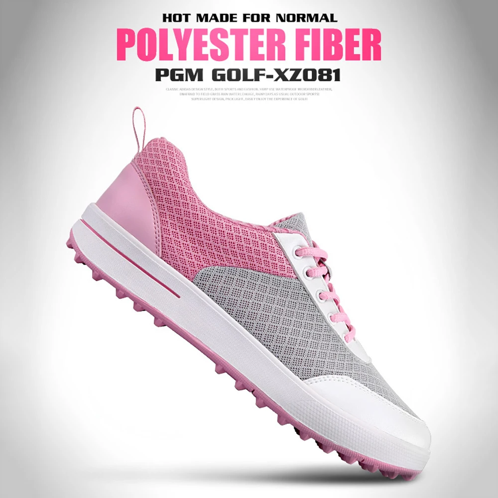 PGM обувки за голф Дамски маратонки Летни дишащи мрежести маратонки, устойчиви на гънки5