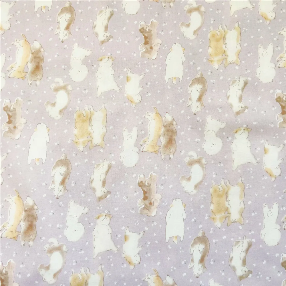Снежно куче живопис цветя 100% памучен плат DIY материал Шевни прошиващи тъкани за пачуърк ръкоделие1