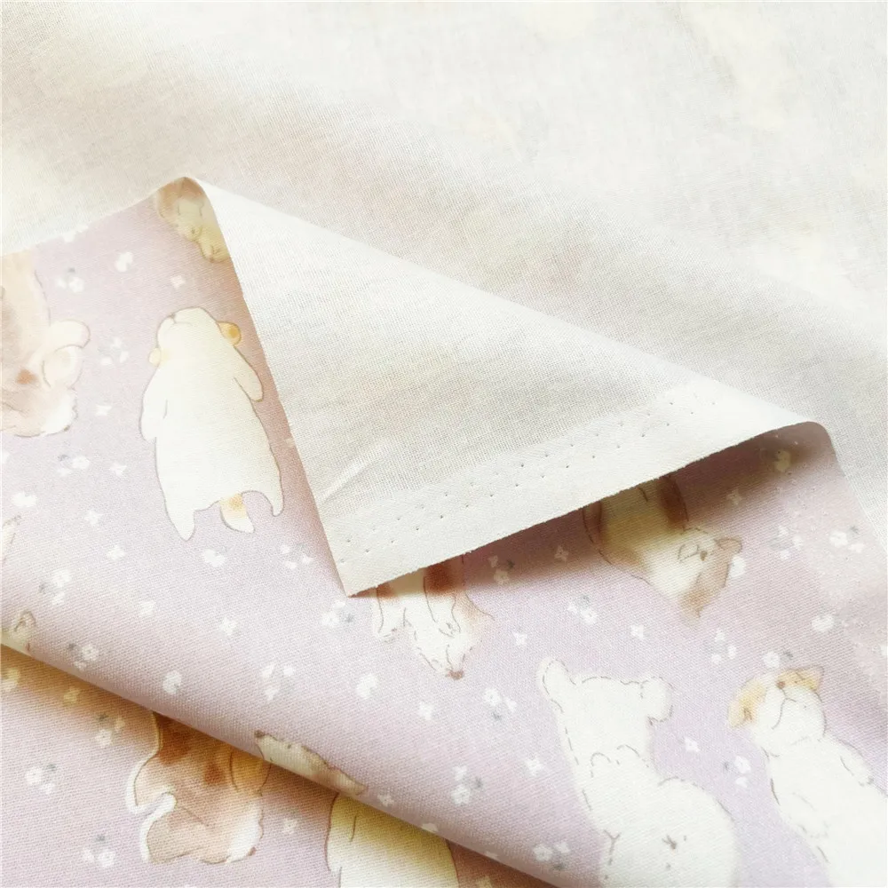 Снежно куче живопис цветя 100% памучен плат DIY материал Шевни прошиващи тъкани за пачуърк ръкоделие3