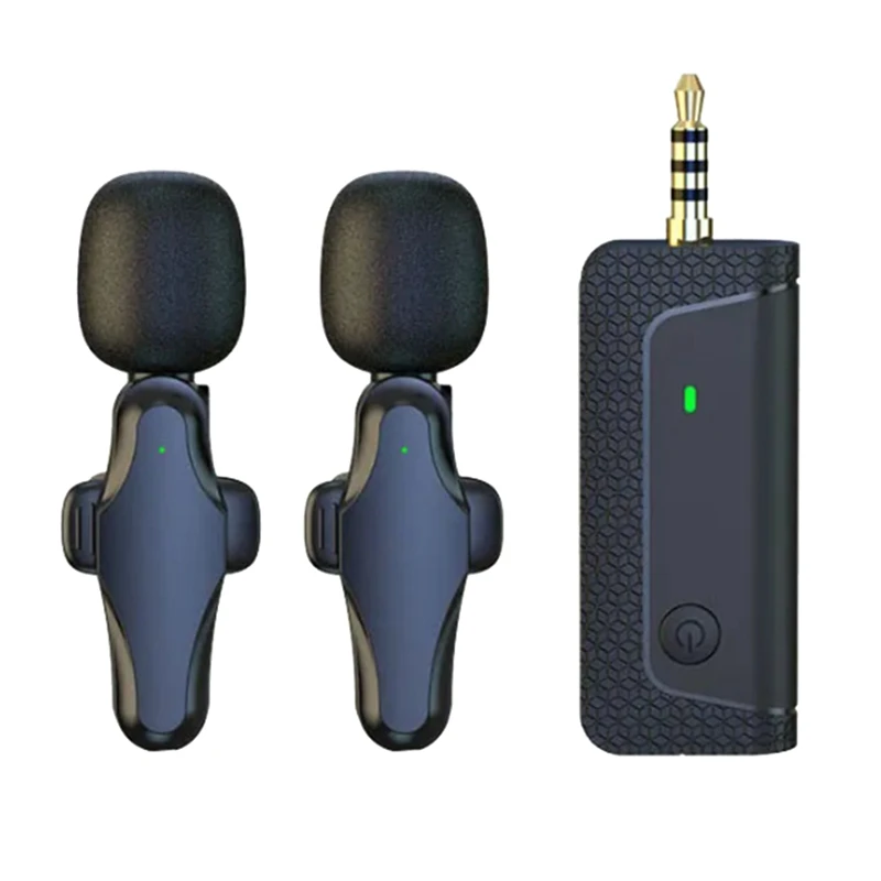 K35pro безжичен микрофон Lavalier микрофон за камера мобилен телефон запис видео високоговорител слушалки лесно инсталиране0