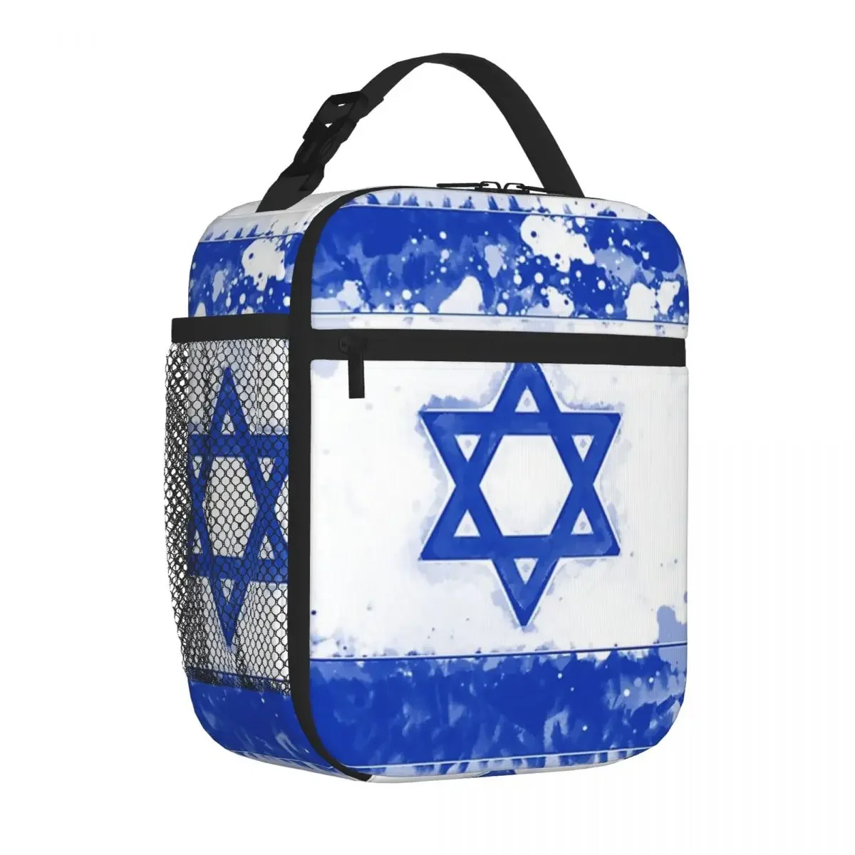 Израел флаг изолирани обяд чанти водоустойчив пикник чанти термичен охладител обяд кутия обяд мъкна за жена работа деца училище1