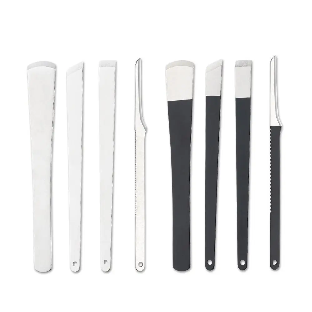 Кожен изтъняващ нож за рязане 4 в 1 комплект одиране занаят изтъняване инструмент ръчно изработени консумативи лопата нож занаятчийски3