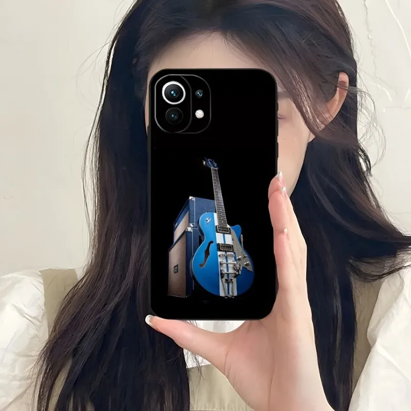 Калъф за телефон с усилвател за китара за Redmi Note 10 10S 11 9S 8T 11S 7 8 8A 9 9A 9C 9T 10 10X Черен силиконов капак5
