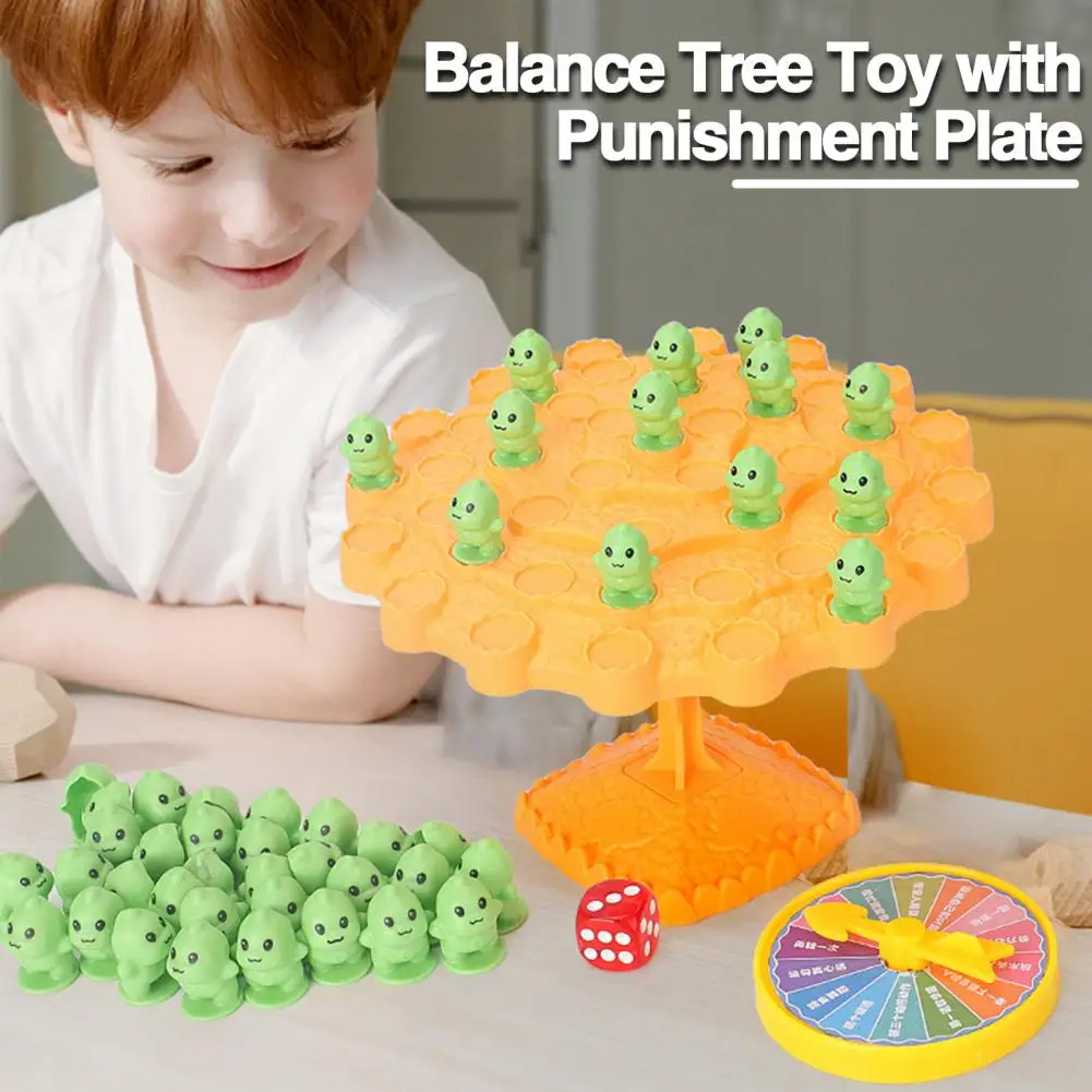 Карикатура баланс дърво играчка динозавър баланс дърво игра забавно родител-дете образователна играчка с наказание зарове повишаване на концентрацията3