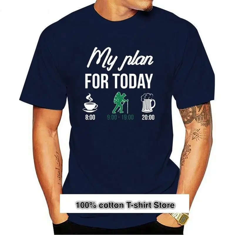 Camiseta informal de algodón para hombre, ropa Formal de talla S-5xl, 100%, para hacer café, senderismo, cerveza, nuevo diseño0
